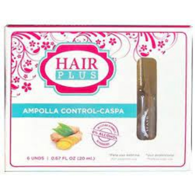 AMPOLLA HAIR PLUS ANTI-CASPA 6/1 20ML