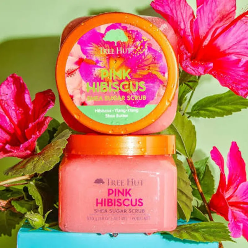 SCRUB TREE HUT PINK HIBISCUS 18OZ