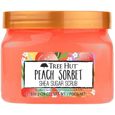 SCRUB TREE HUA SHEA SUGAR PEACHS SORBET 18OZ