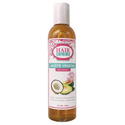 ACEITE HAIR PLUS VEGETAL CRECIMIENTO 8 OZ