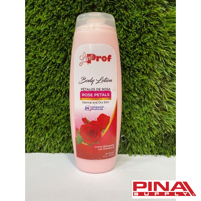 BODY LOTION DE PETALOS DE ROSA  L.P 16 OZ