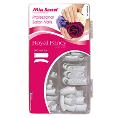 CAJA DE UÑAS MIA ROYAL FANCY  WHITE 500 NAIL TIPS