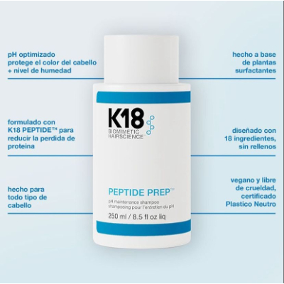 SHAMPOO K18 PH PEPTIDE PREP 250ML